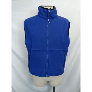 Vintage 90s Sherpa Fleece Vest Mens L Blue Gorpcore Polarfleece St Johns Bay